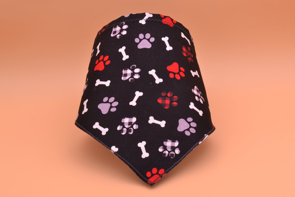 Red/Black Bones and Paws