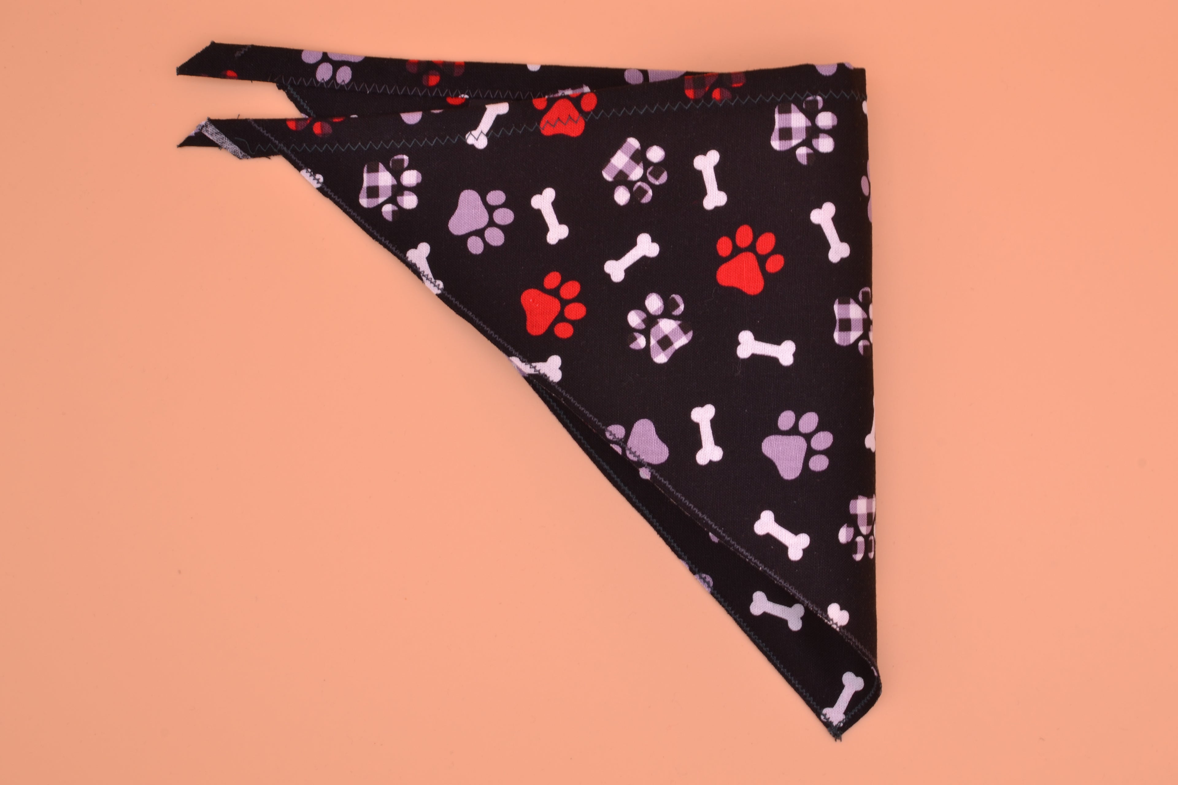 Red/Black Bones and Paws