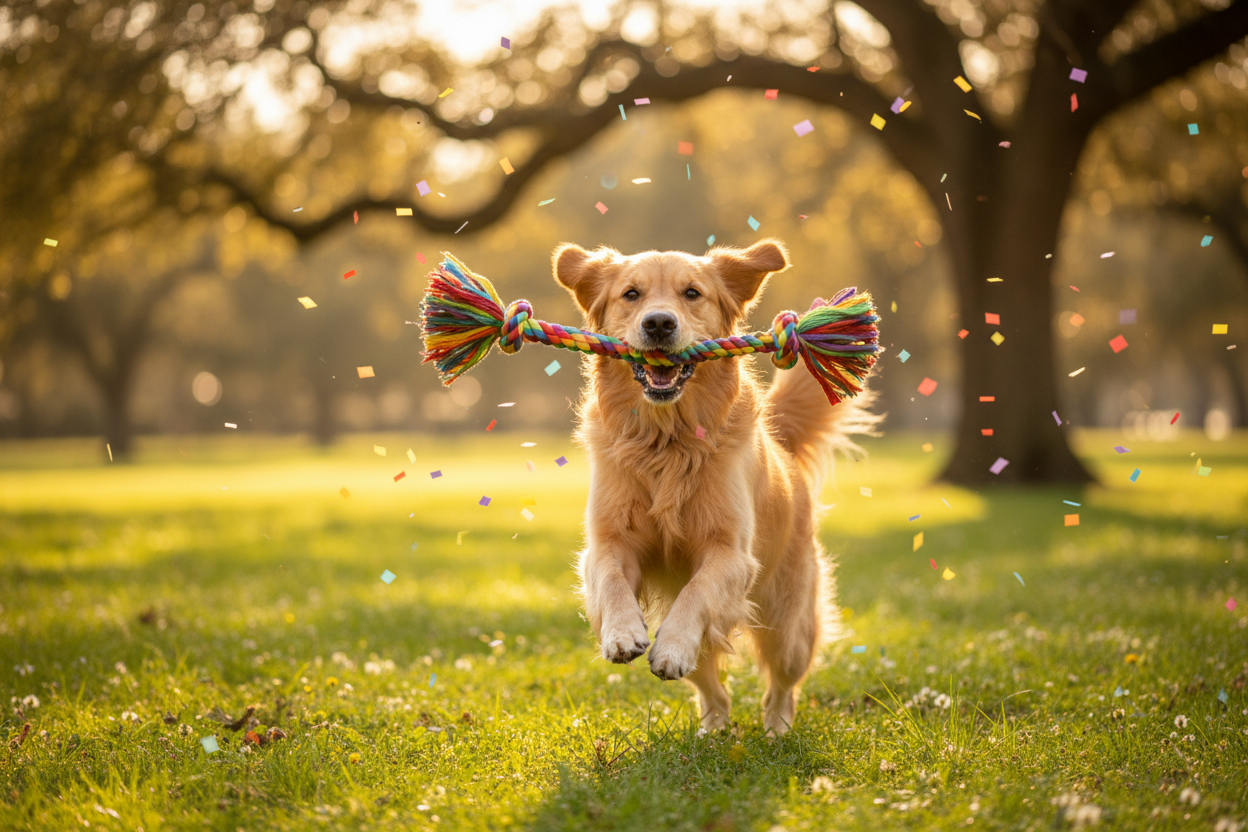 Dog with a Toy